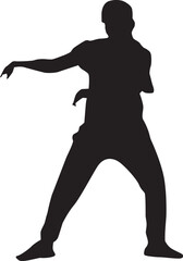 silhouette of a hip-hop dancer