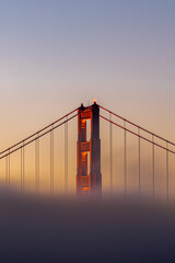 San Francisco Golden Gate Bridge at Sunset