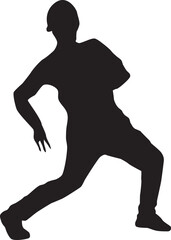 silhouette of a hip-hop dancer