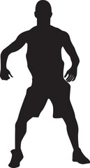 silhouette of a hip-hop dancer