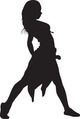 Obraz na płótnie Canvas silhouette of a hip-hop dancer