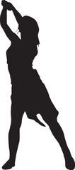 silhouette of a hip-hop dancer