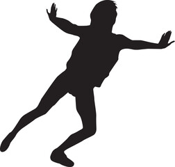 silhouette of a hip-hop dancer