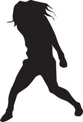 silhouette of a hip-hop dancer