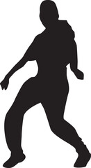silhouette of a hip-hop dancer