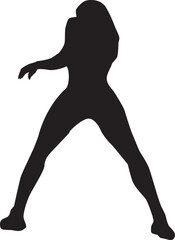 silhouette of a hip-hop dancer