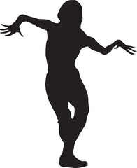 silhouette of a hip-hop dancer
