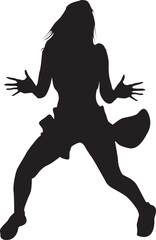silhouette of a hip-hop dancer