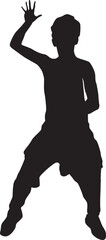 silhouette of a hip-hop dancer