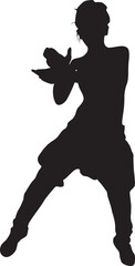 silhouette of a hip-hop dancer