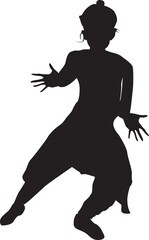 silhouette of a hip-hop dancer