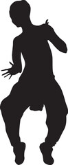 silhouette of a hip-hop dancer