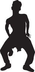 silhouette of a hip-hop dancer
