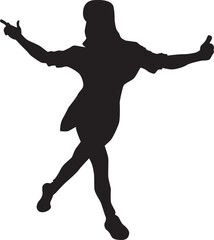 silhouette of a hip-hop dancer