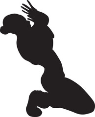 silhouette of a hip-hop dancer