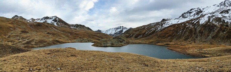 lai da ravais-ch sur bei Bergun Filisur Sertig Davos. Autumn hike in Switzerland. High quality photo