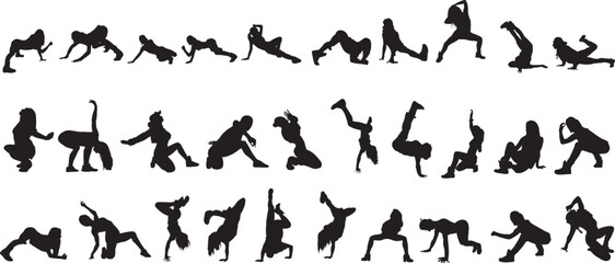 silhouette of a hip-hop dancer