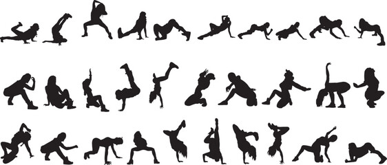 silhouette of a hip-hop dancer