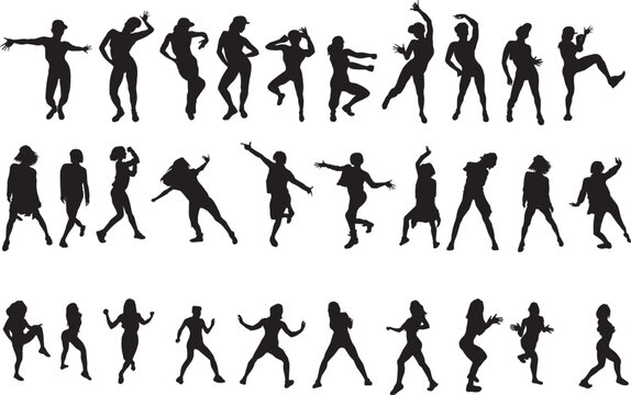 silhouette of a hip-hop dancer