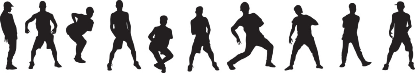 silhouette of a hip-hop dancer