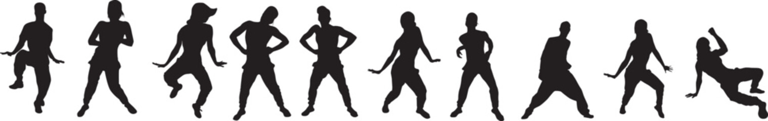 silhouette of a hip-hop dancer