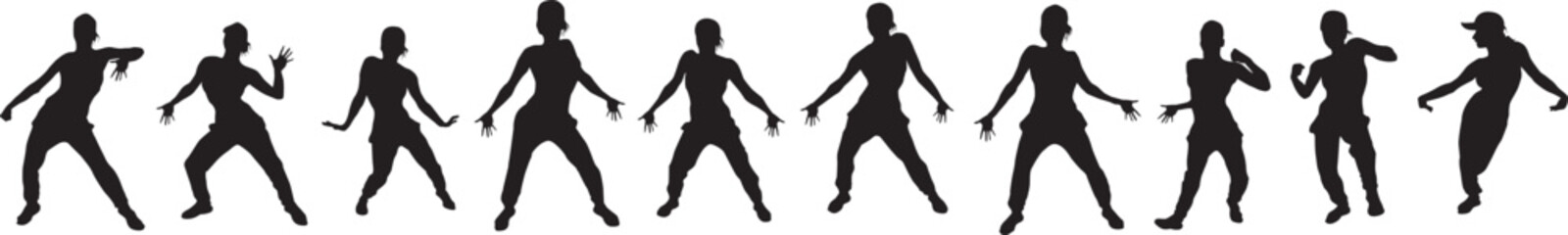 silhouette of a hip-hop dancer