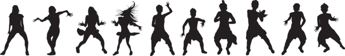 silhouette of a hip-hop dancer