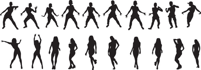 silhouette of a hip-hop dancer