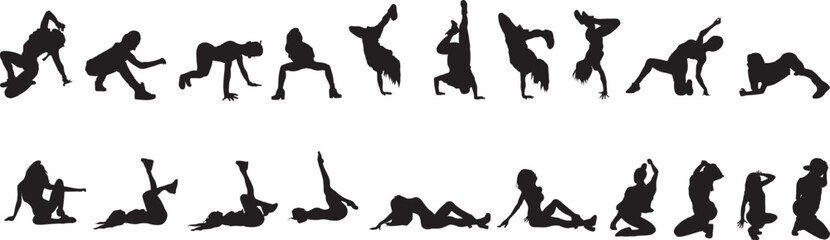 silhouette of a hip-hop dancer