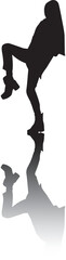 silhouette of a hip-hop dancer