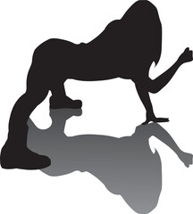 silhouette of a hip-hop dancer