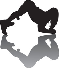 silhouette of a hip-hop dancer