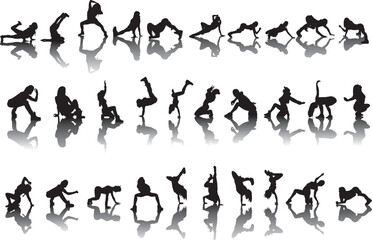 silhouette of a hip-hop dancer