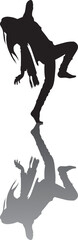 silhouette of a hip-hop dancer