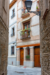 Calles de la Judería de Toledo, Santo Tomé - obrazy, fototapety, plakaty