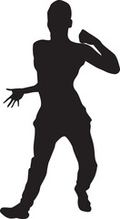 silhouette of a hip-hop dancer