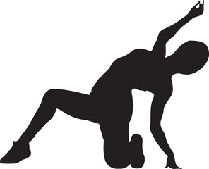 silhouette of a hip-hop dancer