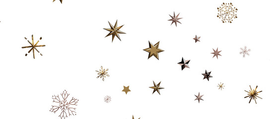 Winter christmas sky with falling snow