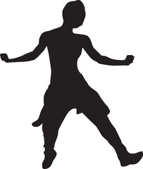 silhouette of a hip-hop dancer