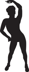 silhouette of a hip-hop dancer