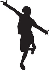 silhouette of a hip-hop dancer