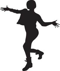 silhouette of a hip-hop dancer
