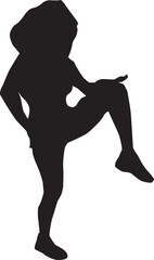 silhouette of a hip-hop dancer