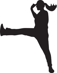 silhouette of a hip-hop dancer