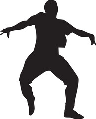 silhouette of a hip-hop dancer