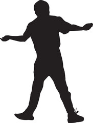 silhouette of a hip-hop dancer