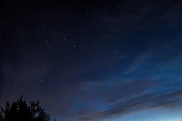 Constellation Ursa Major. Night starry sky.