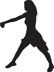 silhouette of a hip-hop dancer