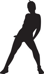 silhouette of a dancing person