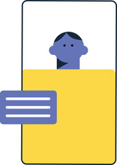 Vector people flat illustration. Technology future concept. Ideal for social media and business presentations, user interface, UX, graphic and web design, apps and interfaces. EPS 10